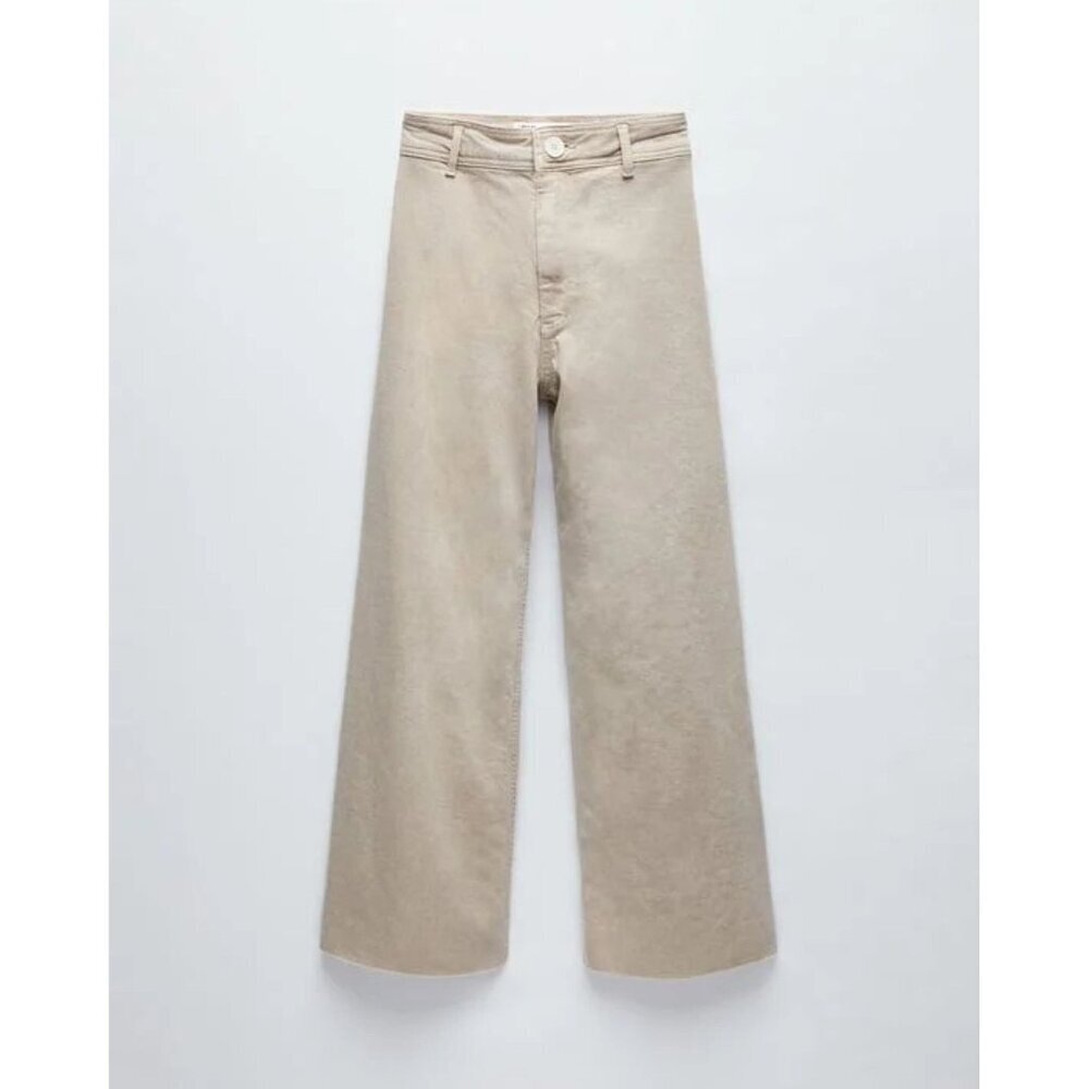 Zara Tan The Marine Straight Jeans Size 0 - 23106